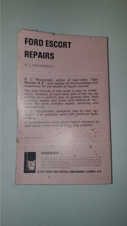 Ford Escort Repairs book - Image 3