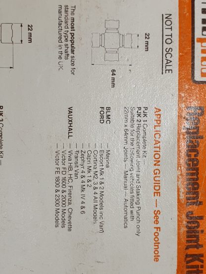 Moprod PJK1 Staked Propshaft Joint Repair Kit 22mm x 64mm - Image 5